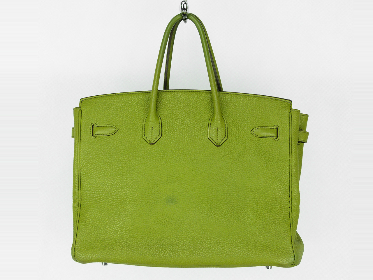 Sac à main Hermès Birkin 35 Authentique d'occasion en cuir togo couleur estivale vert