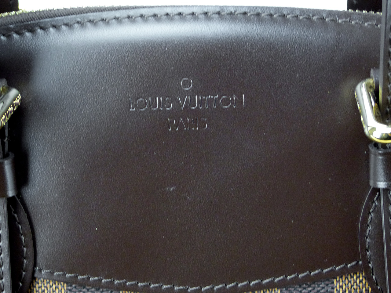 Sac à main Louis Vuitton Verona MM Authentique d'occasion en toile enduite damier ébène