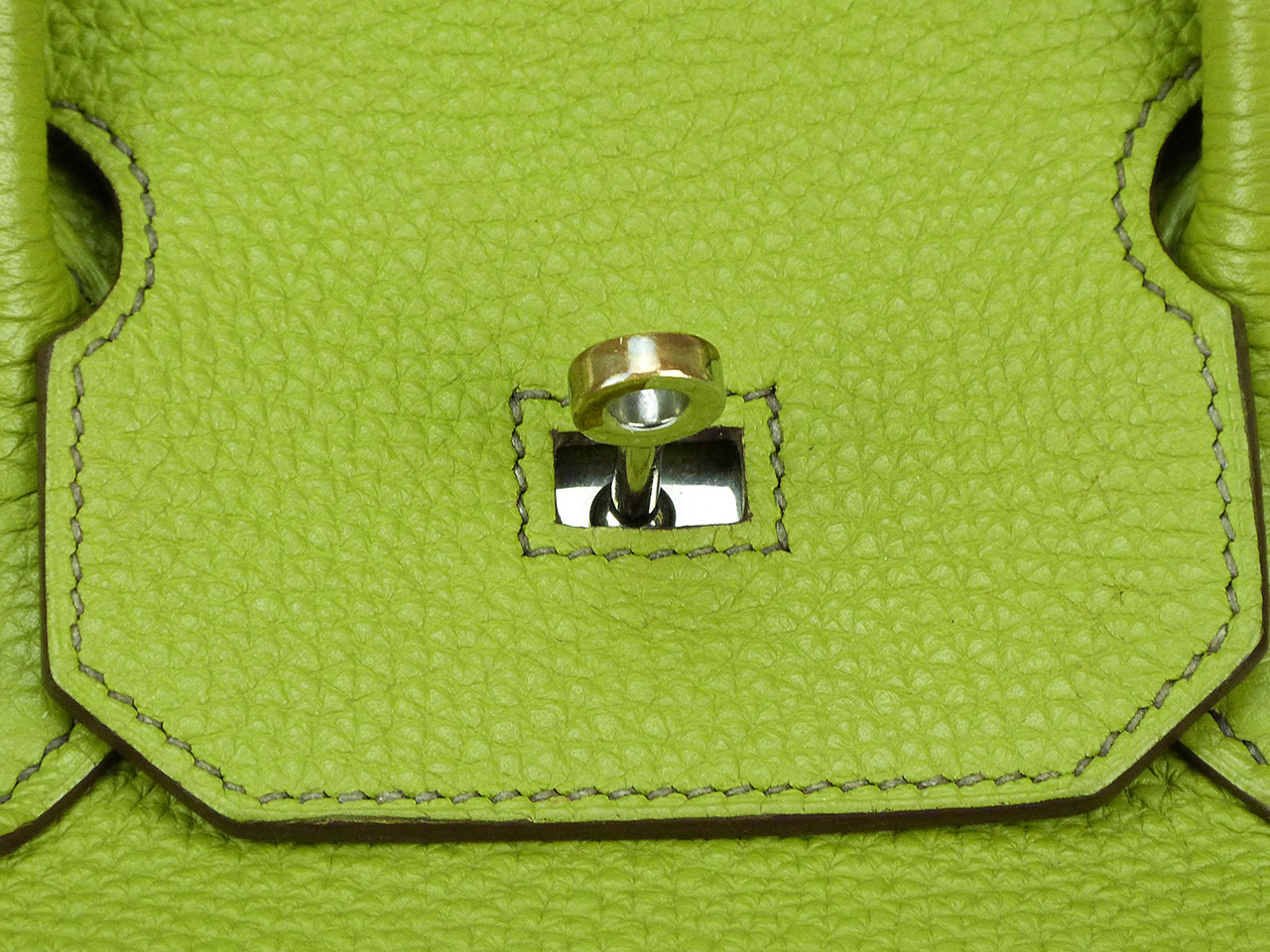 Sac à main Hermès Birkin 35 Authentique d'occasion en cuir togo couleur estivale vert